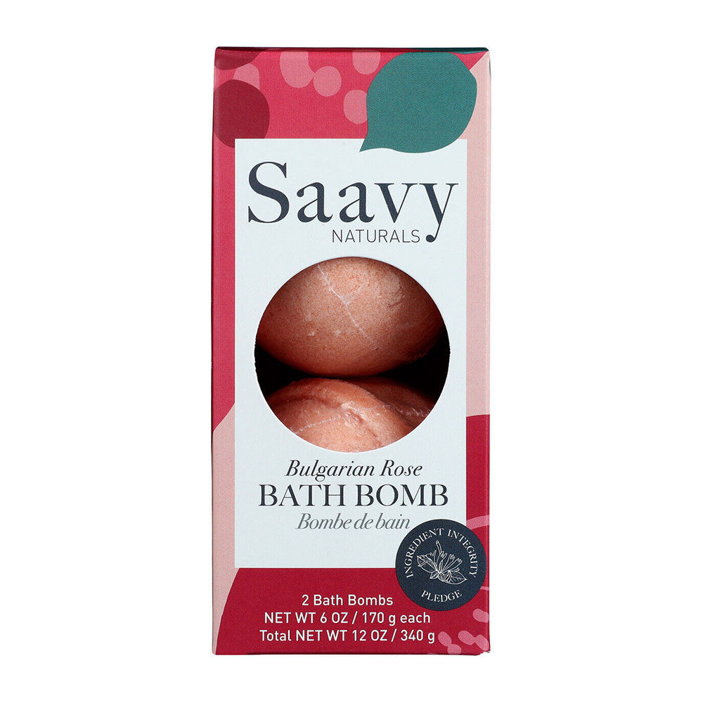 Saavy Naturals Bath Bomb, Bulgarian Rose, 12 Oz